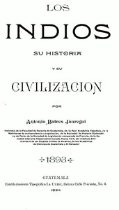Cover of Los Indios, su Historia y su Civilización