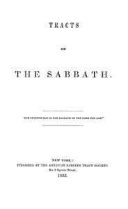 Cover of Tracts on the Sabbath