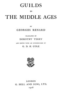 Cover of Guilds in the Middle Ages