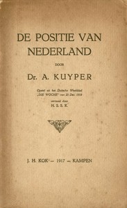 Cover of De positie van Nederland