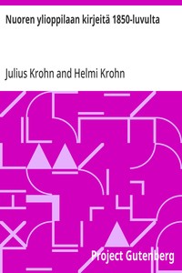 Cover of Nuoren ylioppilaan kirjeitä 1850-luvulta