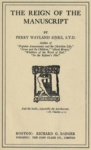 Cover of The Reign of the Manuscript