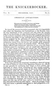 Cover of The Knickerbocker, Vol. 10, No. 6, December 1837