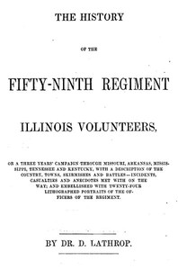 Cover of The History of the Fifty-ninth Regiment Illinois Volunteers