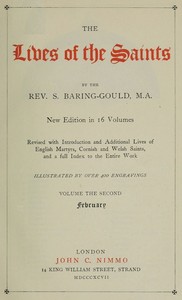 Cover of The Lives of the Saints, Volume 02 (of 16): February