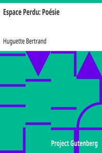 Cover of Espace Perdu: Poésie