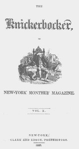 Cover of The Knickerbocker, Vol. 10, No. 1, July 1837