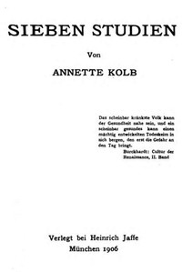 Cover of L'Âme aux deux patries: Sieben Studien
