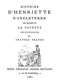 Cover of Histoire d'Henriette d'Angleterre