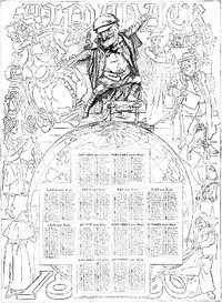 Cover of Punch's Almanack for 1890