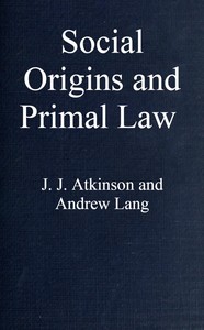 Cover of Social Origins and Primal Law