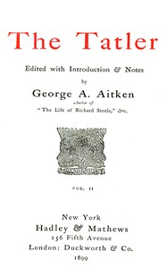Cover of The Tatler, Volume 2