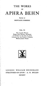 Cover of The Works of Aphra Behn, Volume VI