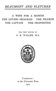 Cover of Beaumont and Fletcher's Works, Vol. 05 of 10