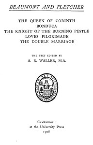 Cover of Beaumont and Fletcher's Works, Vol. 06 of 10