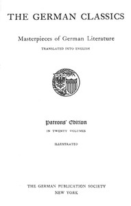 Cover of The German Classics of the Nineteenth and Twentieth Centuries, Volume 11 Masterpieces of German Literature Translated Into English