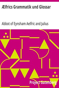 Cover of Ælfrics Grammatik und Glossar