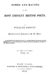 Cover of Homes and Haunts of the Most Eminent British Poets, Vol. 2 (of 2)