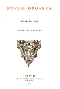 Cover of Novum organum : $b or, True suggestions for the interpretation of nature