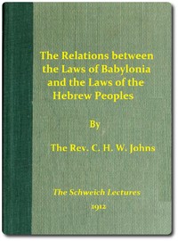 Cover of The Relations between the Laws of Babylonia and the Laws of the Hebrew Peoples The Schweich Lectures