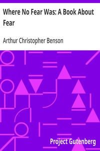 Cover of Where No Fear Was: A Book About Fear