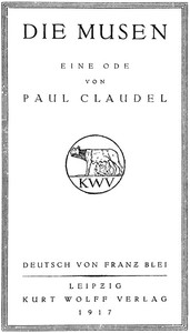 Cover of Die Musen: Eine Ode