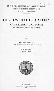 Cover of The Toxicity of Caffein: An experimental study on different species of animals