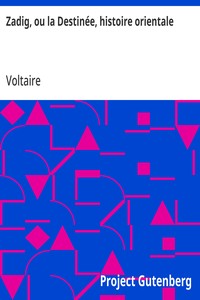 Cover of Zadig, ou la Destinée, histoire orientale