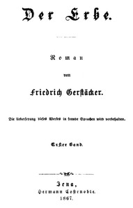 Cover of Der Erbe: Roman. Erster Band.
