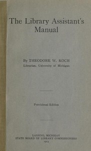 Cover of The Library Assistant's Manual