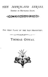 Cover of Thomas Otway The Best Plays of the Old Dramatists