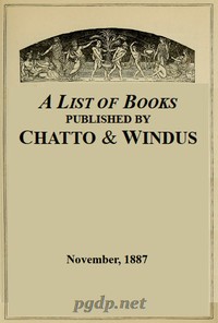 Cover of A List of Books Published by Chatto & Windus, November 1887