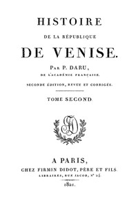 Cover of Histoire de la République de Venise (Vol. 2)