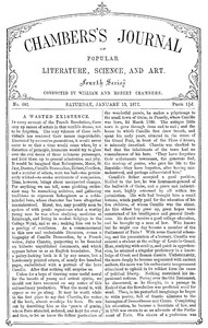 Cover of Chambers's Journal of Popular Literature, Science, and Art, No. 681 January 13, 1877