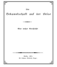 Cover of Die Bekanntschaft auf der Reise