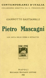 Cover of Pietro Mascagni, con nota delle opere e ritratto