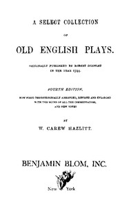 Cover of A Select Collection of Old English Plays, Volume 12