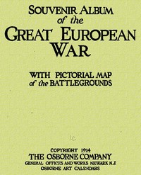 Cover of Souvenir Album of the Great European War With Pictorial Maps of the Battlegrounds