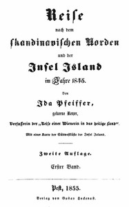 Cover of Reise nach dem skandinavischen Norden und der Insel Island im Jahre 1845. Erster Band.