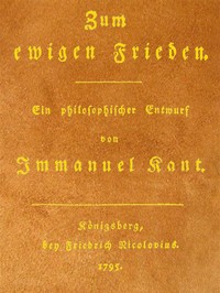 Cover of Zum ewigen Frieden: Ein philosophischer Entwurf