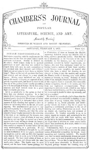 Cover of Chambers's Journal of Popular Literature, Science, and Art, No. 684 February 3, 1877