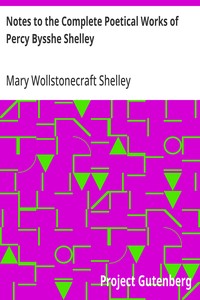 Cover of Notes to the Complete Poetical Works of Percy Bysshe Shelley