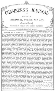 Cover of Chambers's Journal of Popular Literature, Science, and Art, No. 687 February 24, 1877