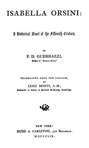 Cover of Isabella Orsini: A Historical Novel of the Fifteenth Century