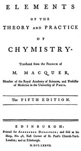 Cover of Elements of the Theory and Practice of Chymistry, 5th ed.
