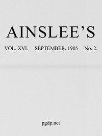 Cover of Ainslee's magazine, Volume 16, No. 2, September, 1905