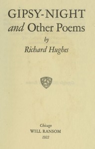 Cover of Gipsy-Night, and Other Poems