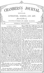 Cover of Chambers's Journal of Popular Literature, Science, and Art, No. 692 March 31, 1877