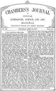 Cover of Chambers's Journal of Popular Literature, Science, and Art, No. 694 April 14, 1877.