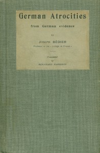 Cover of German Atrocities from German Evidence